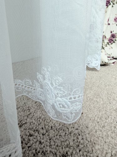 FIRANA MARKIZETA HAFT RÓŻE DOŁEM I PO CAŁOŚCI max300CM