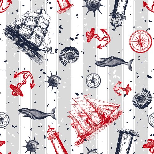 OBRUS STATKI MORZE PLAMOODPORNE