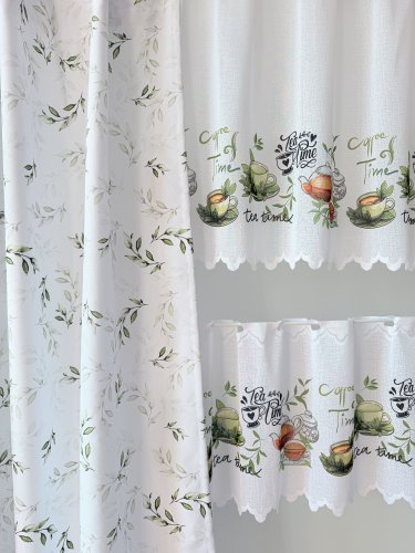 ZAZDROSTKA ŻAKARD ZIELONA HERBATA  40CM/60CM  (cena za 0,50mb)
