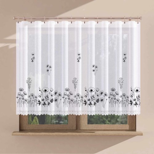 FIRANA ŻAKARD RYSOWANE KWIATY 150CM