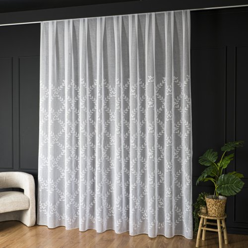 FIRANA HAFTOWANE LISTKI ETAMINA OŁ. 300CM