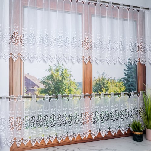 ZAZDROSTKA GIPIURA KORONKA APLIKACJA 45/70cm (cena 1panel = 8cm)
