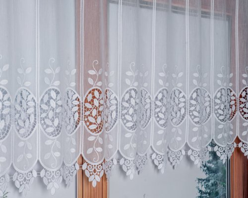 ZAZDROSTKA GIPIURA KORONKA APLIKACJA 45/70cm (cena 1panel = 8cm)