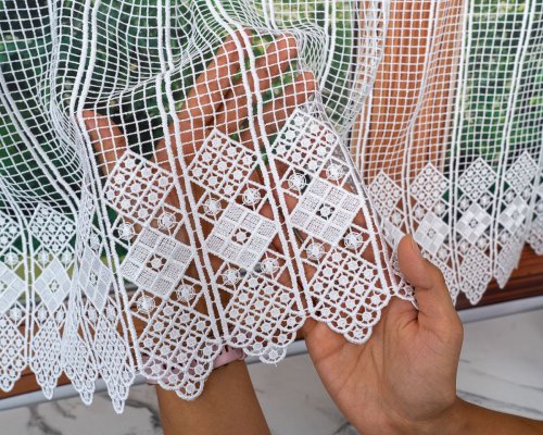 Zazdrostka gipiura koronka geo  40/60cm (1panel = 6cm)