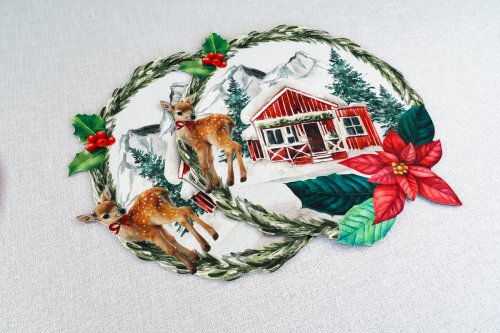 PODKŁADKA MATA ŚWIĘTA BOŻE NARODZENIE BAMBI