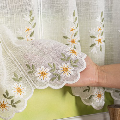 Zazdrostka natural haftowane kwiat 40/60/90cm  (1panel = 16cm)