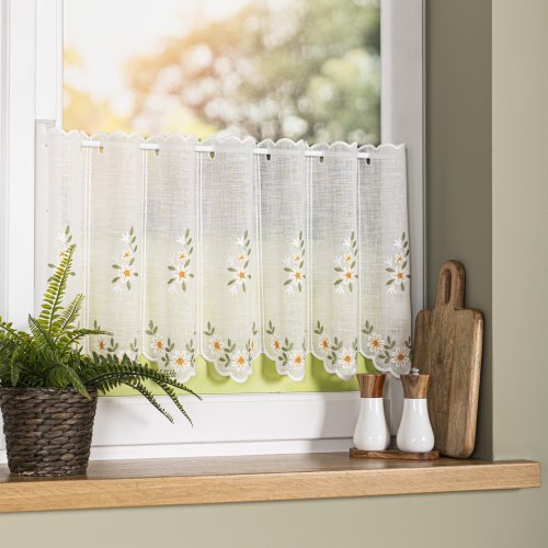 ZAZDROSTKA NATURAL HAFTOWANE KWIAT 40/60/90CM  (1panel = 16cm)