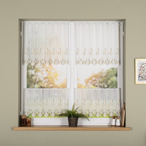 ZAZDROSTKA NATURAL HAFTOWANE KWIAT 40/60/90CM  (1panel = 16cm)