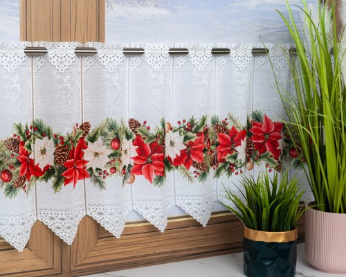 Zazdrostka panel żakard gwiazda girlanda 40cm/70cm  (1panel = 11,50cm)