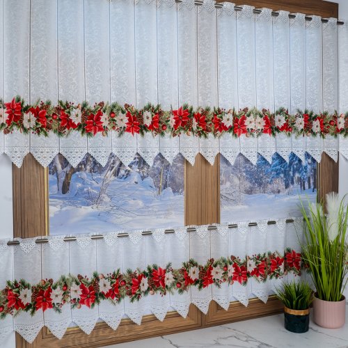ZAZDROSTKA PANEL ŻAKARD GWIAZDA GIRLANDA 40cm/70cm  (1panel = 11,50cm)