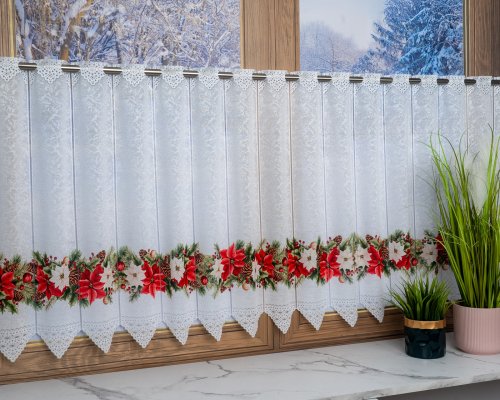ZAZDROSTKA PANEL ŻAKARD GWIAZDA GIRLANDA 40cm/70cm  (1panel = 11,50cm)