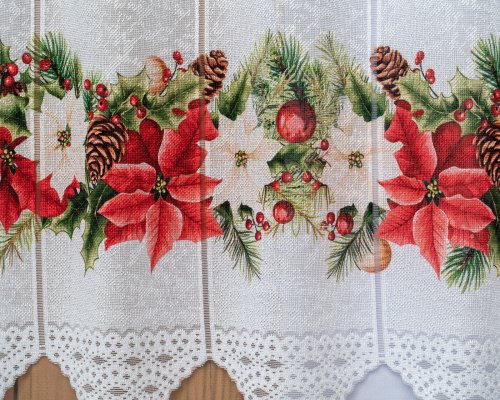 ZAZDROSTKA PANEL ŻAKARD GWIAZDA GIRLANDA 40cm/70cm  (1panel = 11,50cm)