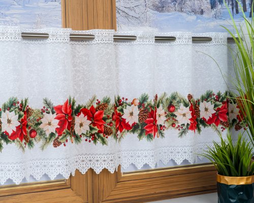 ZAZDROSTKA ŻAKARD GWIAZDA GIRLANDA 40CM/70CM  (cena za 0,50mb)