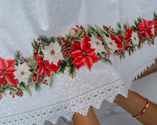 ZAZDROSTKA ŻAKARD GWIAZDA GIRLANDA 40CM/70CM  (cena za 0,50mb)