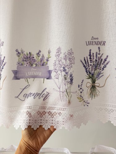 ZAZDROSTKA ŻAKARD LAWENDA  40CM/60CM  (cena za 0,50mb)