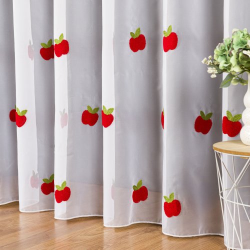 FIRANA HAFTOWANE JABŁKA NA WOALU OŁ. 300CM