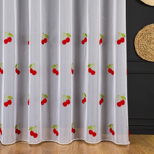 FIRANA HAFTOWANE WISNIE NA WOALU OŁ. 300CM