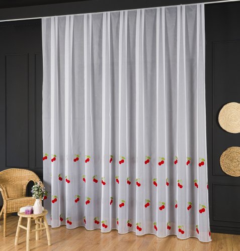 FIRANA HAFTOWANE WISNIE NA WOALU OŁ. 300CM