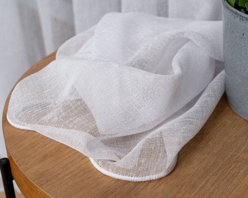 Firana natural mat biel biały jak len  320cm