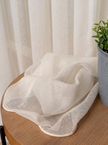 Firana natural mat krem ecru jak len  320cm