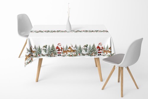 OBRUS BOŻE NARODZENIE MIKOŁAJ BAMBI DOMEK
