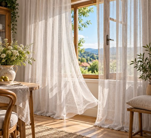 Firana natural mat beżowy jak len  320cm
