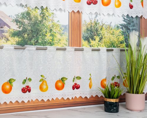 ZAZDROSTKA ŻAKARD OWOCE 40CM/70CM  (cena za 0,50mb)