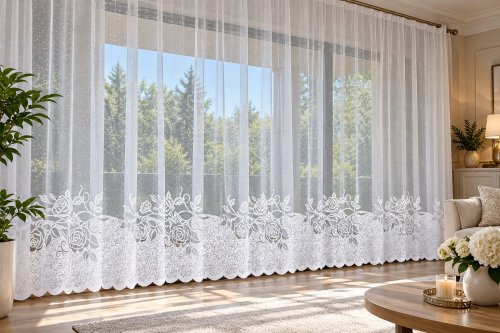 Firana żakard róża do 250cm