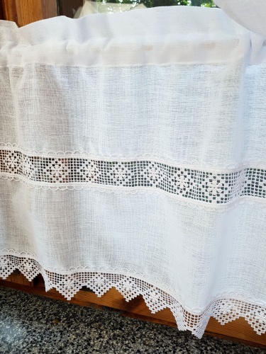 ZAKOSTYL ZAZDROSTKA BIAŁA SPLOT LEN KORONKA SHABBY3