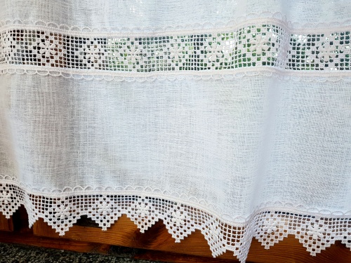ZAKOSTYL ZAZDROSTKA BIAŁA SPLOT LEN KORONKA SHABBY3