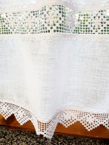 ZAKOSTYL ZAZDROSTKA BIAŁA SPLOT LEN KORONKA SHABBY3