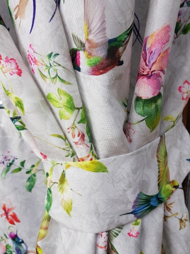 ZAKOSTYL ZASŁONY + ZAZDROSTKA KOLIBRY NA SZARYM