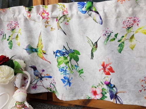 ZAKOSTYL ZASŁONY + ZAZDROSTKA KOLIBRY NA SZARYM