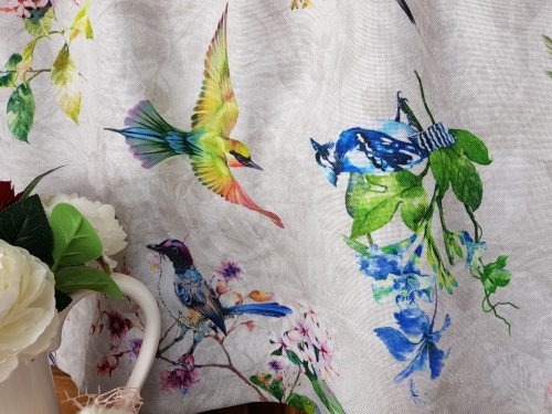 ZAKOSTYL ZASŁONY + ZAZDROSTKA KOLIBRY NA SZARYM