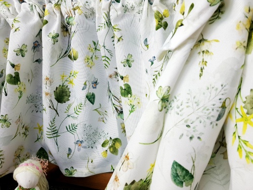 ZAKOSTYL ZASŁONY + ZAZDROSTKA LIŚCIE FIOŁKI