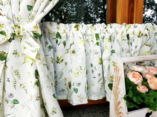 ZAKOSTYL ZASŁONY + ZAZDROSTKA LIŚCIE FIOŁKI