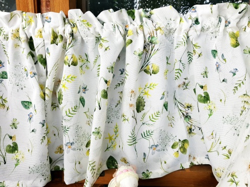 ZAKOSTYL ZASŁONY + ZAZDROSTKA LIŚCIE FIOŁKI