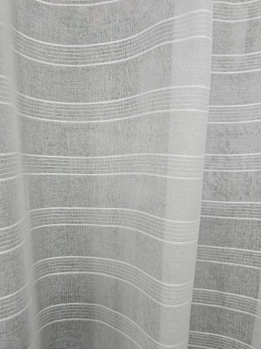 FIRANA BATYST BIAŁE PASKI 300CM