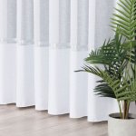 FIRANA BATYST NATURAL PAS SREBRNY 300CM