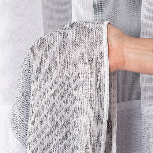 FIRANA FANTAZYJNA PASY SZARE DO 300CM