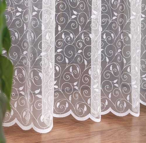 FIRANA GRECKI TIUL HAFTOWANE LISTKI 250CM