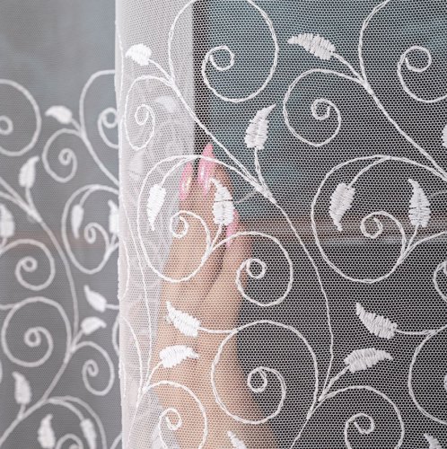 FIRANA GRECKI TIUL HAFTOWANE LISTKI 250CM