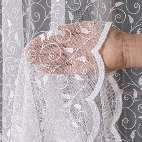 FIRANA GRECKI TIUL HAFTOWANE LISTKI 250CM