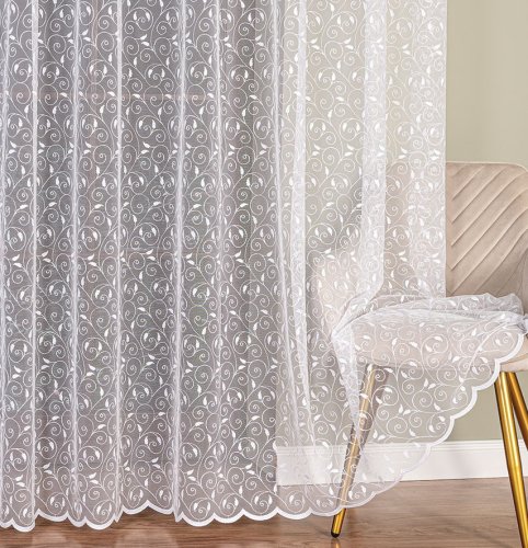 FIRANA GRECKI TIUL HAFTOWANE LISTKI 250CM