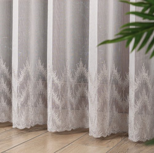 Firana haftowana z szarym błyskiem do 280cm