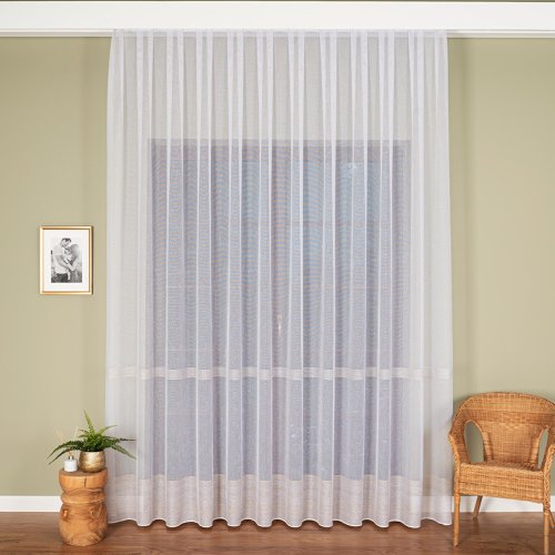 FIRANA LINIE NATURAL TŁO biel ZŁOTO OŁ. 300CM