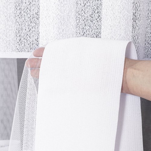 FIRANA ŻAKARD PASY BIAŁE DO 250CM