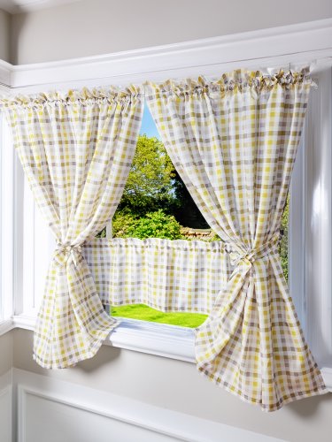 KOMPLET DO KUCHNI KRATKA ŻÓŁTA