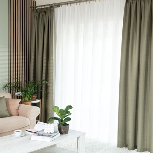 ZASŁONA EKSKLUZYWNA JODEŁKA SZAROZIELONY SZER.140cm