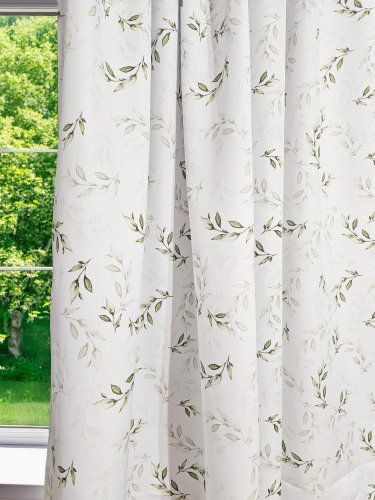 ZASŁONA LISTKI ZIELONE WODOODPORNA SZER.150cm